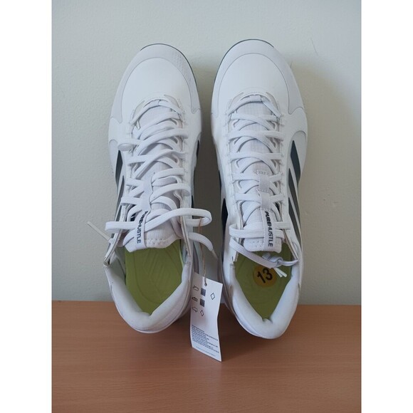 Adidas Pure Hustle 2 Elite Womens Softball Metal Cleats White Black FY4393 Sz 13 - Picture 2 of 10